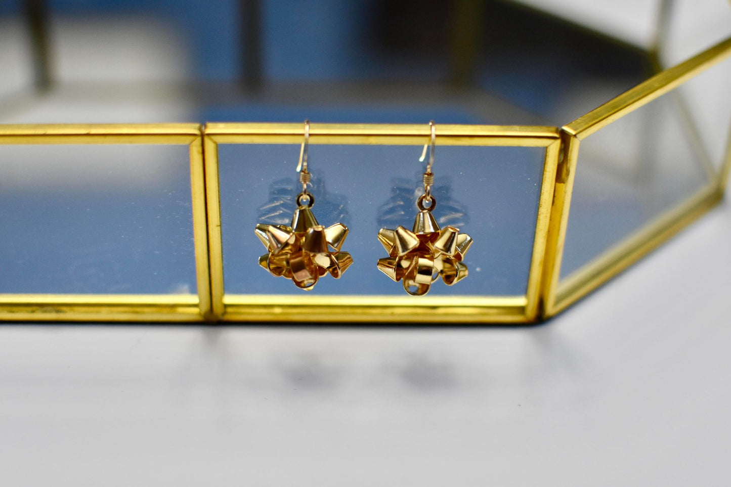 Christmas Bow Earrings | Sterling silver or 14k Gold Filled