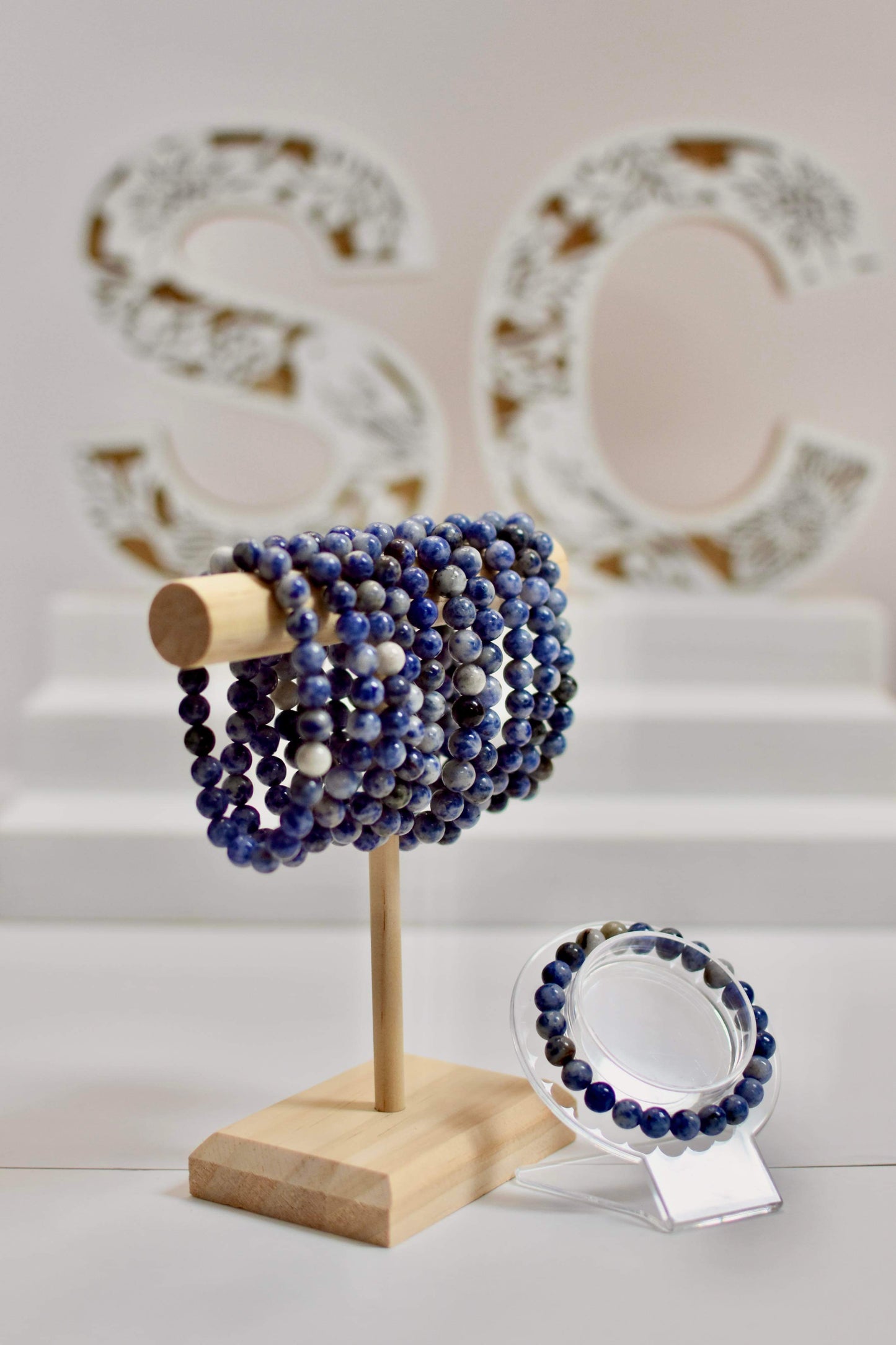 8mm Sodalite Bead Bracelet